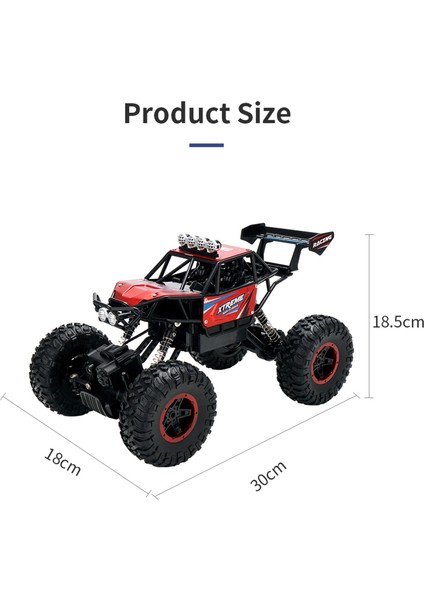 Jjr/C Q112 1:14 4Wd Uzaktan Kumandalı Alaşım Tırmanma Arabası - Kırmızı (Yurt Dışından)