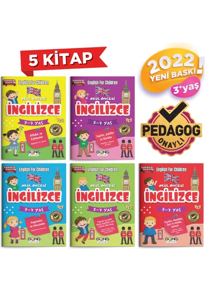 Gong Yayıncılık Okul Öncesi Ingilizce Seti 5 Kitap