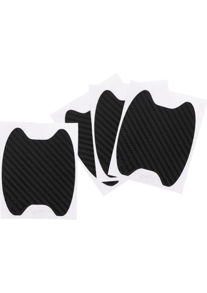 4 Adet Araba Kapı Kolu Koruyucu, Anti-Scratch Karbon Fiber Sticker, Araba Aksesuarı - Siyah (Yurt Dışından) fiyatları