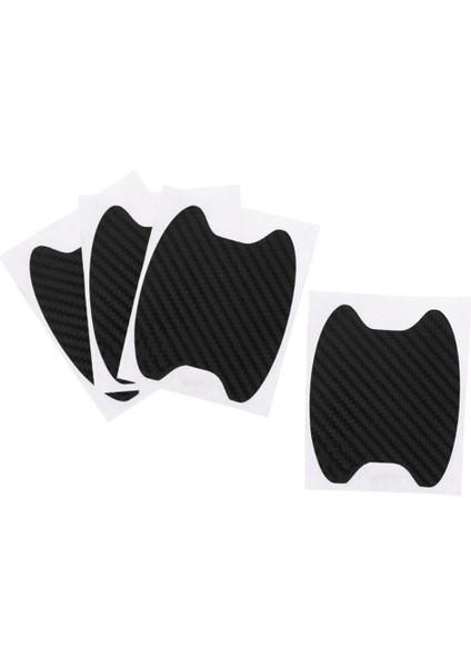 4 Adet Araba Kapı Kolu Koruyucu, Anti-Scratch Karbon Fiber Sticker, Araba Aksesuarı - Siyah (Yurt Dışından) modelleri