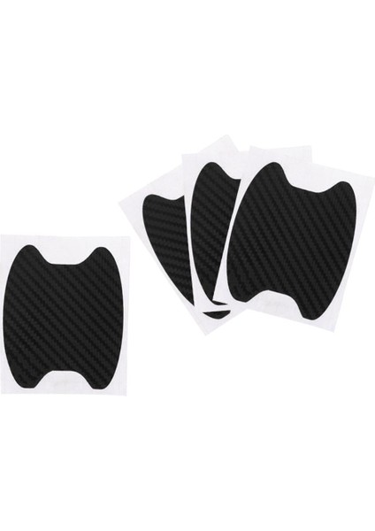 4 Adet Araba Kapı Kolu Koruyucu, Anti-Scratch Karbon Fiber Sticker, Araba Aksesuarı - Siyah (Yurt Dışından) fırsatları