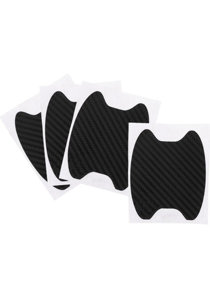 4 Adet Araba Kapı Kolu Koruyucu, Anti-Scratch Karbon Fiber Sticker, Araba Aksesuarı - Siyah (Yurt Dışından) indirimleri