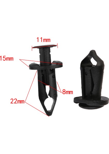 30 Adet Naylon Perçine Push Perçinler Için Tutucu Klipler Araba Tampon Çamurluk 8mm Delik B27 (Yurt Dışından)