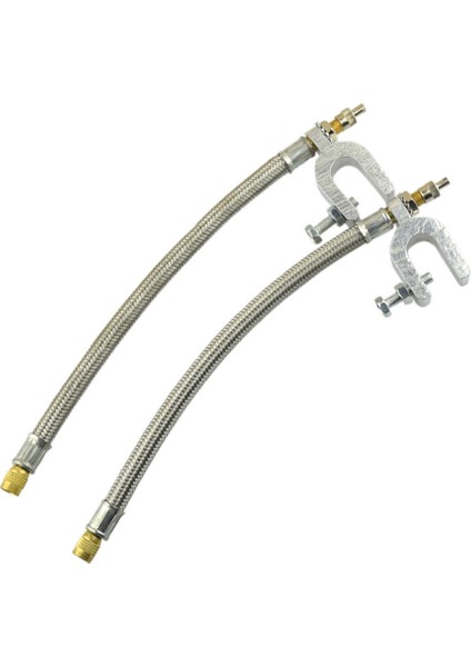 2 Adet 10 "örgülü Paslanmaz Çelik Çift Lastik Vana Kök Uzantıları Rv Römork (Yurt Dışından)