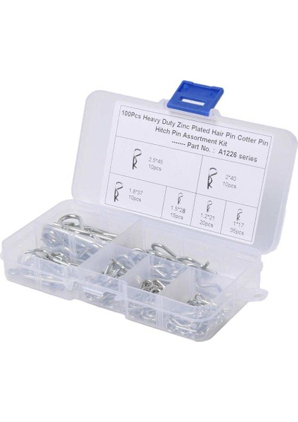 100 Adet R Şeklinde Pin Mekanik Hitch Saç Traktör Klip Çeşitler (Yurt Dışından)