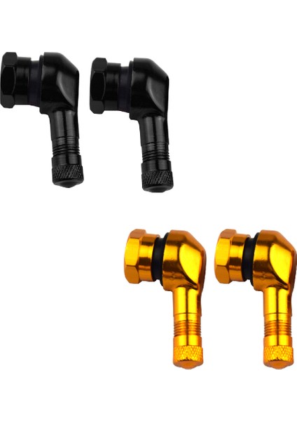 Evrensel Motosiklet Cnc Jant Lastik Vanaları Kök Gold & Siyah Hava Lastik (Yurt Dışından)