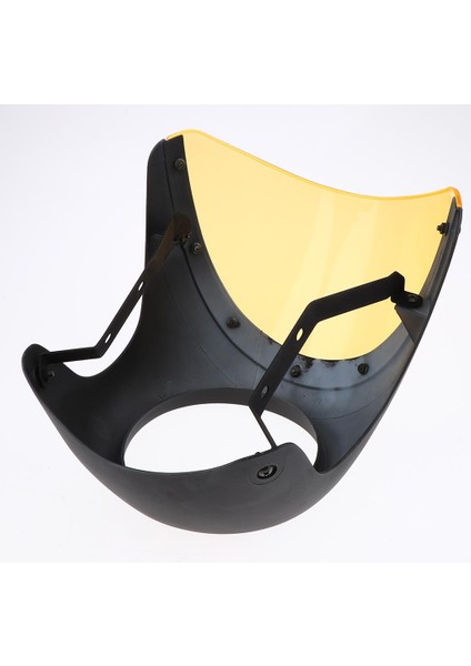 7 "motosiklet Far Perşembe Ekran Kapak Cafe Racer Aptal Siyah + Sarı (Yurt Dışından) modelleri