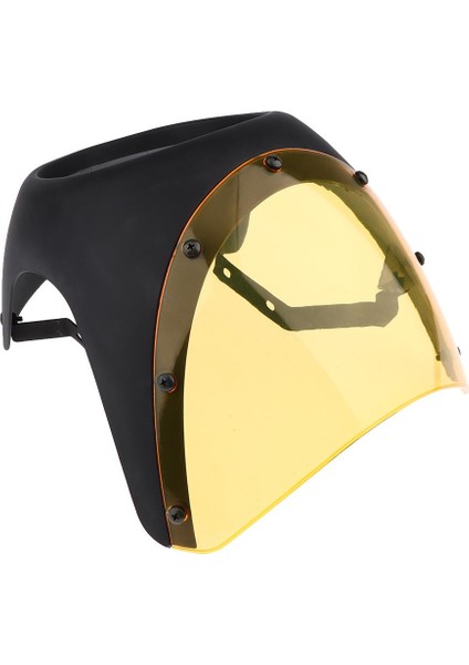 7 "motosiklet Far Perşembe Ekran Kapak Cafe Racer Aptal Siyah + Sarı (Yurt Dışından) indirimleri