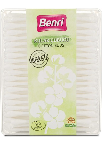 Organik Kulak Temizleme Çubuğu 200 Adet