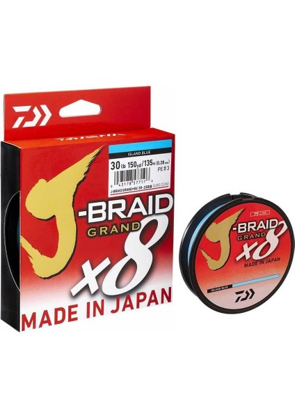 J-Braid Grand 8b 135M Blue Ip Misina 0.18MM