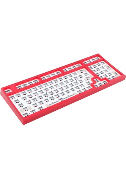 98KEYS Sıcak Takas Mekanik Klavye Kiti Rgb Işık Sıcak Kapasiteli Klavye Kiti Şeffaf Şarap Kırmızı (Yurt Dışından)