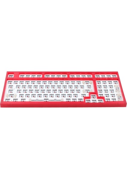 98KEYS Sıcak Takas Mekanik Klavye Kiti Rgb Işık Sıcak Kapasiteli Klavye Kiti Şeffaf Şarap Kırmızı (Yurt Dışından) fiyatları