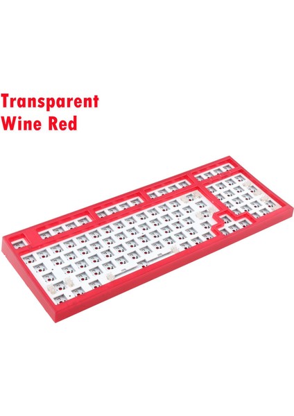 98KEYS Sıcak Takas Mekanik Klavye Kiti Rgb Işık Sıcak Kapasiteli Klavye Kiti Şeffaf Şarap Kırmızı (Yurt Dışından) modelleri
