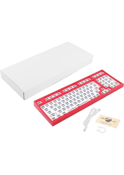 98KEYS Sıcak Takas Mekanik Klavye Kiti Rgb Işık Sıcak Kapasiteli Klavye Kiti Şeffaf Şarap Kırmızı (Yurt Dışından) fırsatları