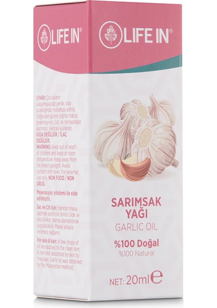 Life In Sarımsak Yağı 20 ml