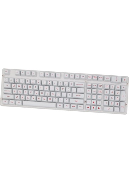 Sa Profil 108 Tuşlar Mekanik Klavye Beyaz Kırmızı Harfler Için Keycaps Set (Yurt Dışından)