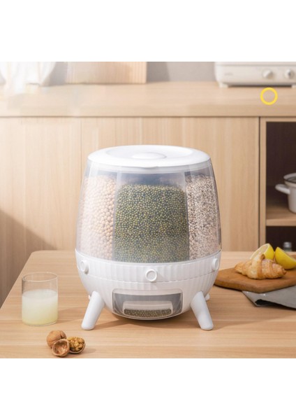 6kg Kuru Gıda Depolama Dağıtıcı - Beyaz (Yurt Dışından) indirimleri