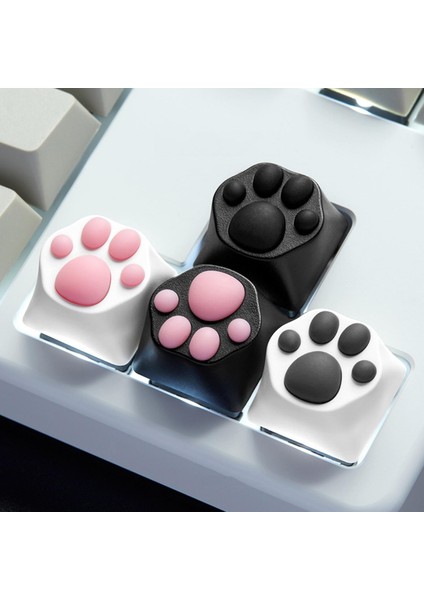 Özelleştirilmiş Abs Silikon Kitty Paw Kedi Paws Pad Klavye Anahtar Kapakları Beyaz (Yurt Dışından) indirimleri