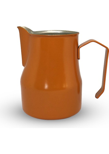 Paslanmaz Çelik Ördek Ağızlı Süt Potu Turuncu Milk Pitcher 500 ml