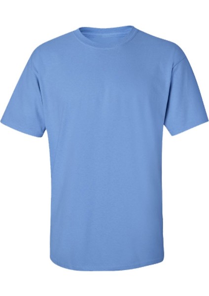 Tişört Fanila Promosyon Yarım Kol Sıfır Yaka Açık Mavi 4’lü Paket