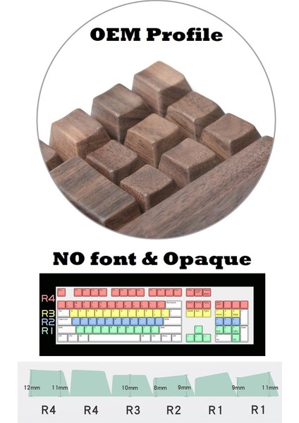 Kiraz Mx Klavye Için El Yapımı Siyah Ceviz Ahşap Keycap Enter (Yurt Dışından)