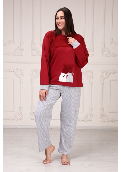 Baskılı Kadın Battal Pijama Takım