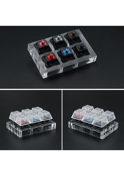 Klavye Keycap Çıkarılabilir Test-Clear Keycaps Kiraz 6 Tuşları Için Cherrymx Için Anahtar Switch Test Cihazı (Yurt Dışından)