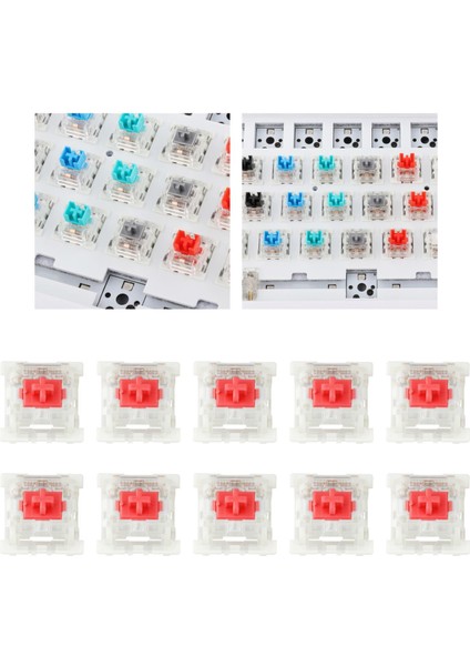 3pin Mekanik Klavye Anahtarları Rgb LED Smd Oyun Klavye Acemi Kırmızı Için (Yurt Dışından)