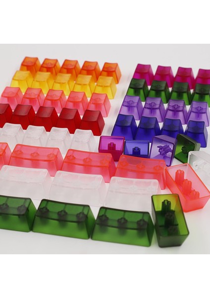 R4 1u Şeffaf Keycap Oem Profil Renk Keycap Set Mekanik Mekanik 100 Tuşlar Pembe (Yurt Dışından)