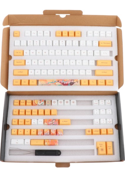 124-TUŞU Pbt Keycaps Kiti Mx Anahtarı Için Mekanik Klavyeler Için Değiştirilir (Yurt Dışından)