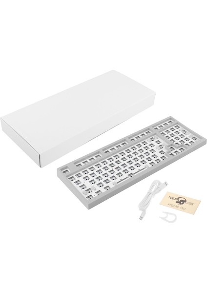 98KEYS Sıcak Takas Mekanik Klavye Kiti Rgb Işık Sıcak Kapaklı Klavye Kiti Gri (Yurt Dışından) fırsatları