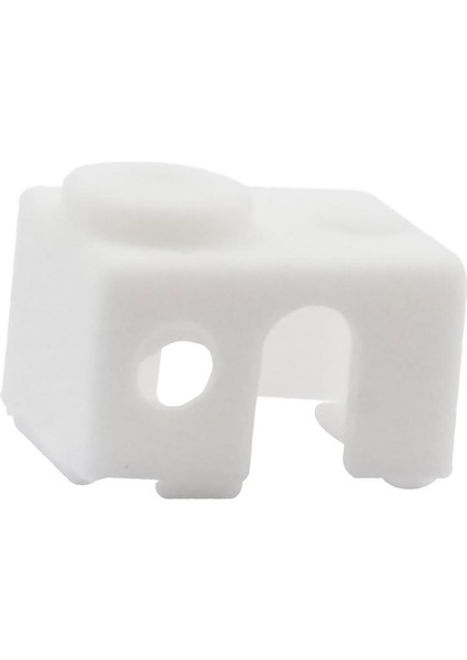 3D Yazıcı Silikon Wrap Durumda Çorap Kapak Koruyucu V6 Isı Bloğu Beyaz Için (Yurt Dışından)