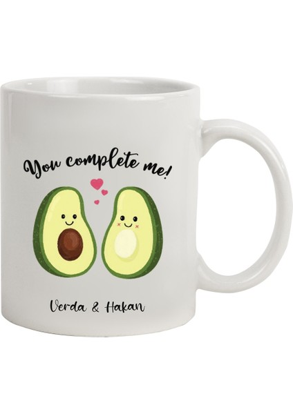 Isme Özel Kupa Bardak - Avokado M1