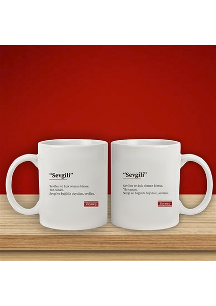 Isme Özel Kupa Bardak - Sevgilinin Tanımı fırsatları