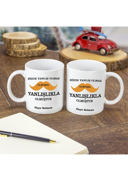 Isme Özel bizde Yanlış Olmaz Temalı kupa Bardak modelleri