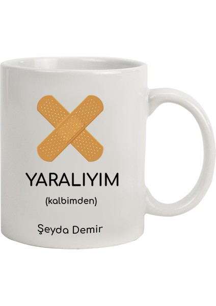 Isme Özel yaralıyım Temalı kupa Bardak