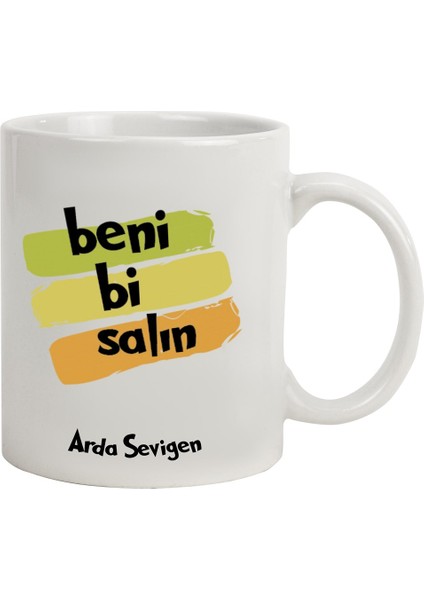 Isme Özel beni Bi Salın Temalı kupa Bardak