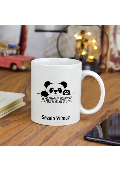 Isme Özel kapalıyız temalı kupa Bardak fiyatları