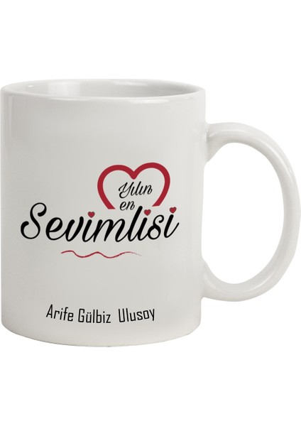 Isme Özel yılın En Sevimlisi Temalı kupa Bardak