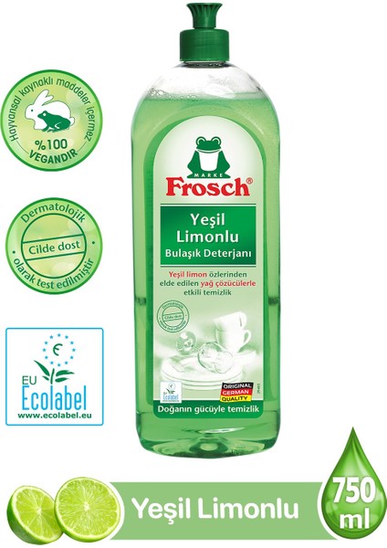 Yeşil Limonlu Bulaşık Deterjanı 750 ml x 10 Ad