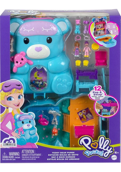 Polly Pocket Çanta Olabilen Micro Oyun Setleri GKJ63 Teddy Bear Purse