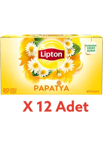 Papatya Bitki Süzen Bardak Poşet Çayı 20LI x 12 Adet