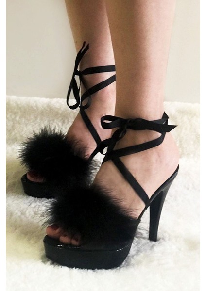 NR495 Kadın Terlik-Siyah