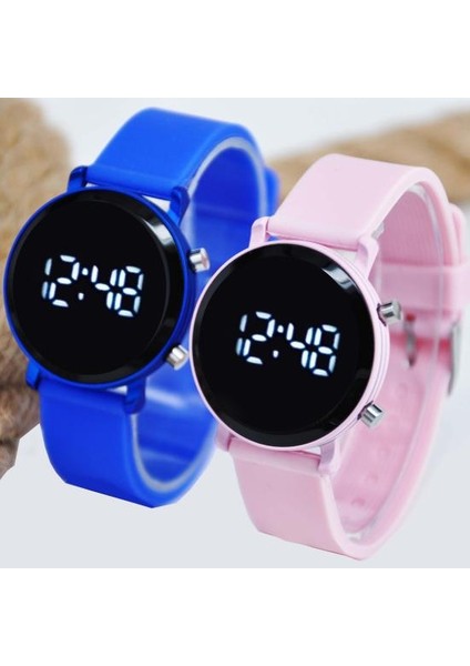 Pembe Mavi Şirin Tasarım Çift Genç Kız Erkek Çocuk Kol Saati SU-482