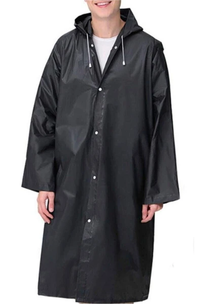 Raincoat Eva Unisex Yağmurluk Siyah