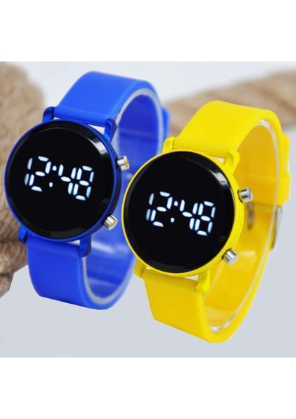 Sarı Lacivert Şirin Tasarım Çift Taraftar Çocuk Kol Saati SU-481