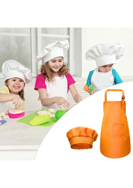 Çocuk Önlük Şef Şapka Set (Yurt Dışından)