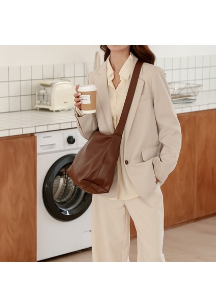 Banliyö Büyük Çanta Kadın Minimalist Büyük Kapasiteli Çanta Omuz Çantası 慵 Tembel Yumuşak Yumuşak Çanta modelleri
