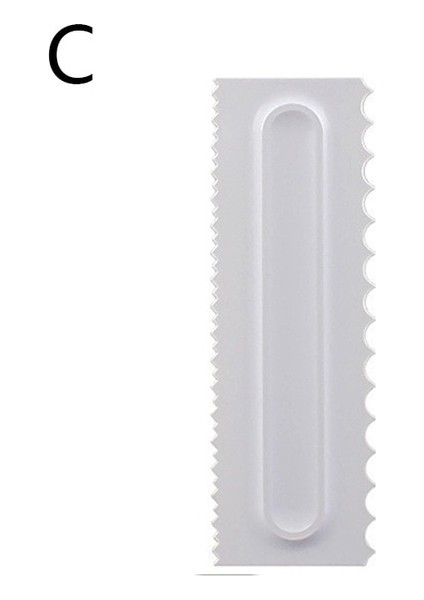 1pc Krem Kazıyıcı Düzensiz Diş Kenar Spatula Kek Pişirme Kazıyıcı Fondan Kek Dilimleme Pasta Kesiciler Araçları Dıy Dekorasyon