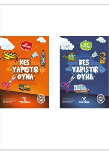 Okul Öncesi Kes-Yapıştır-Oyna Seti (2' Li Set) (Ciltli)